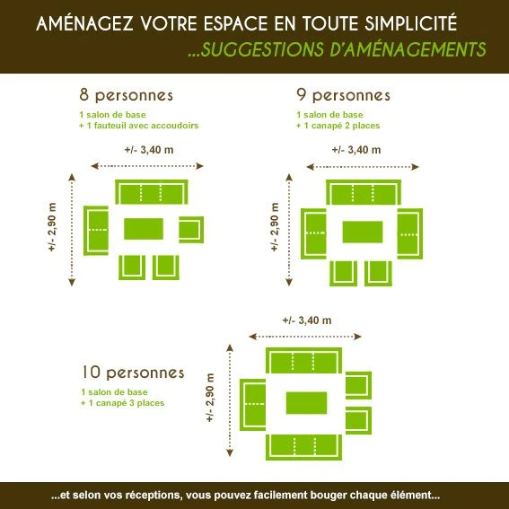 Salon De Jardin Calvi Sepia/Ecru - 7 Places 10 Salon De Jardin Calvi Sepia/Ecru - 7 Places – Image 8