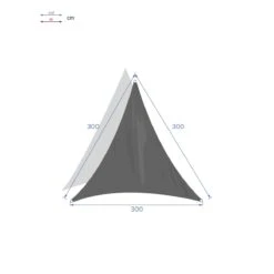Voile D'ombrage Triangulaire (L 3m) Curacao - Bleu Orage 8 Voile D'ombrage Triangulaire (L 3m) Curacao - Bleu Orage -Default Template 7 59070 1618411165