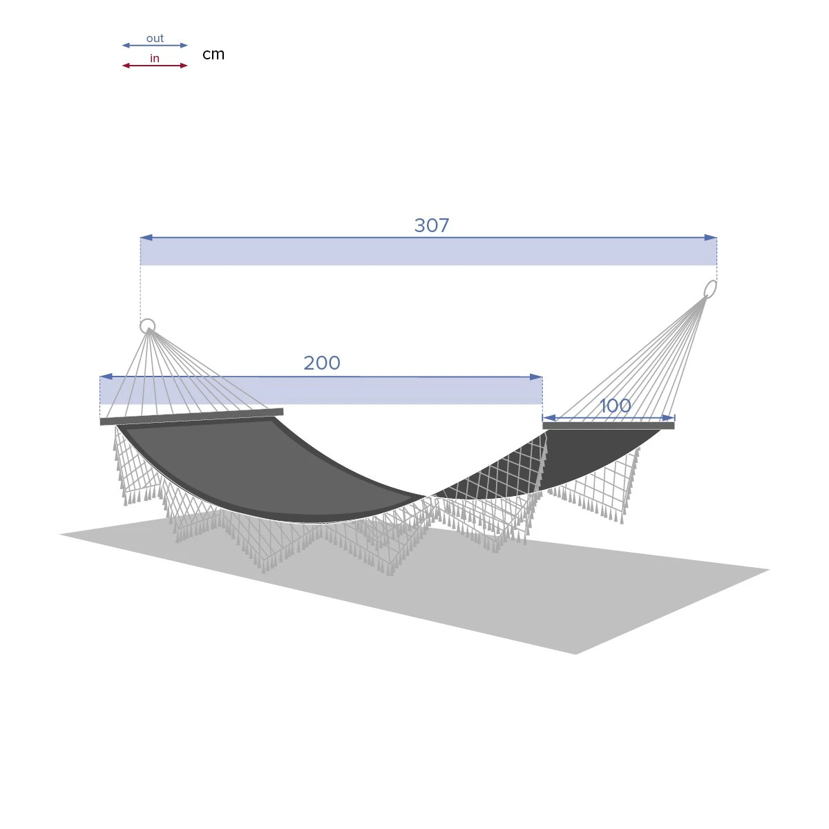 Toile De Hamac Duo Rialto - Bleu Jean 5 Toile De Hamac Duo Rialto - Bleu Jean – Image 3