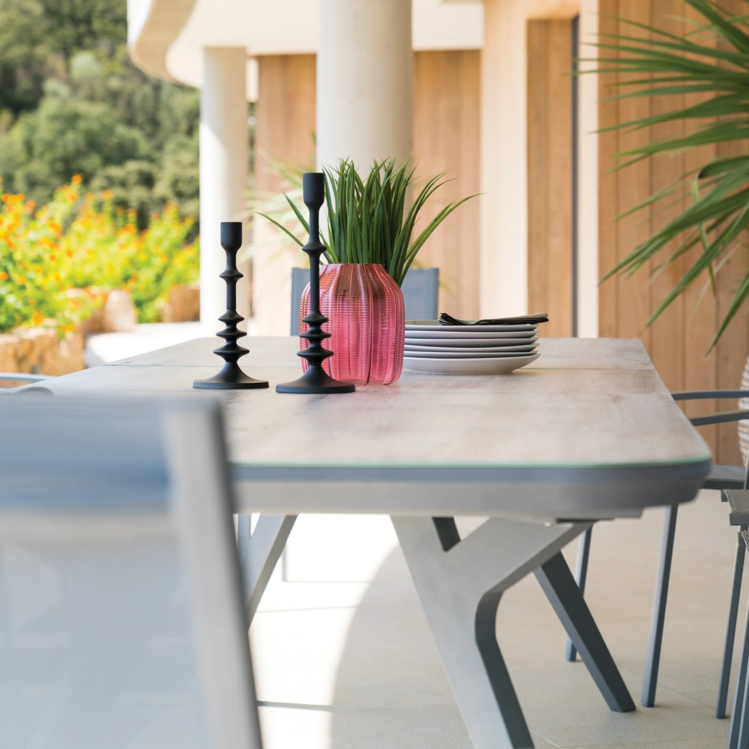 Table De Jardin Extensible Aluminium Pulpy (299 X 100 Cm) - Gris 6 Table De Jardin Extensible Aluminium Pulpy (299 X 100 Cm) - Gris – Image 4