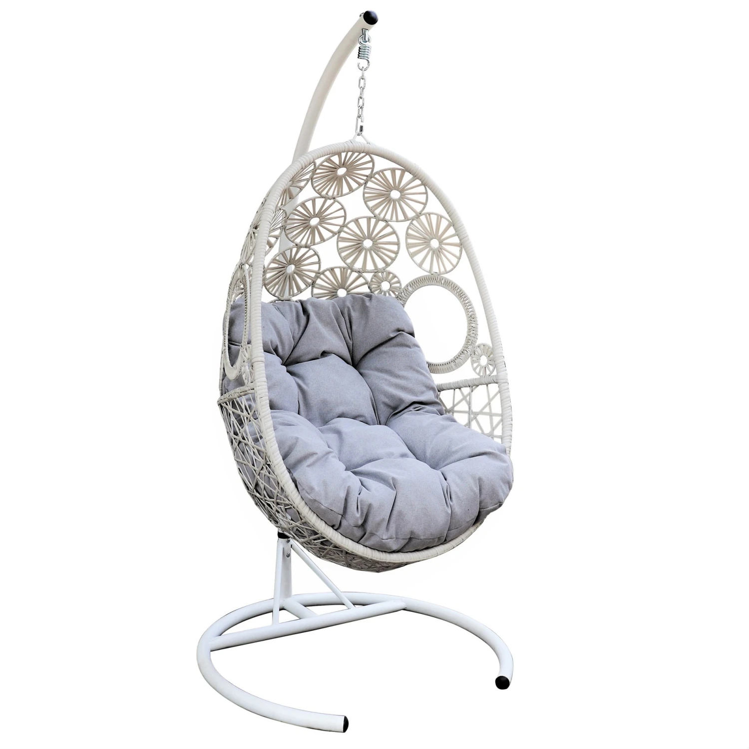Loveuse Suspendue Paros - Blanc/Gris Clair 5 Loveuse Suspendue Paros - Blanc/Gris Clair – Image 3
