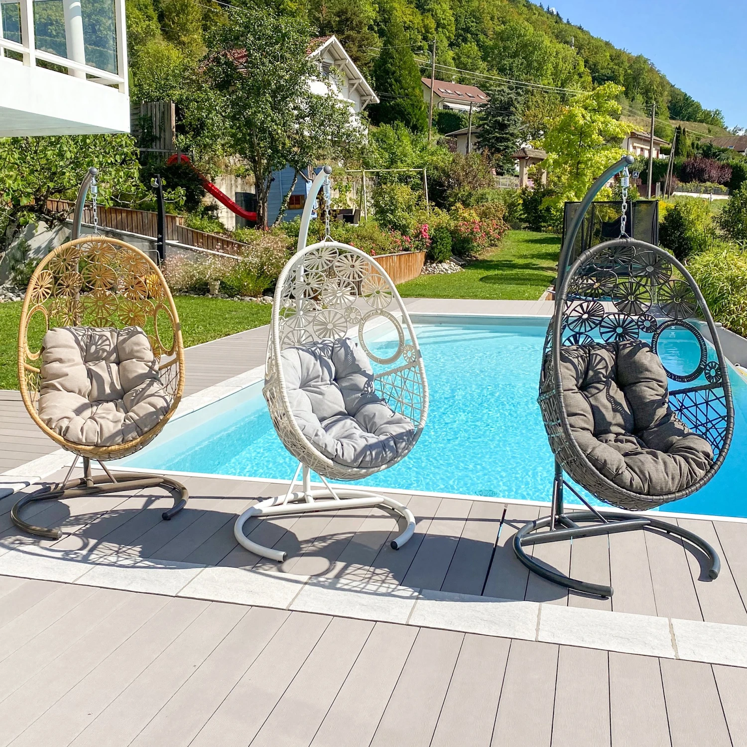 Loveuse Suspendue Paros - Gris Anthracite 4 Loveuse Suspendue Paros - Gris Anthracite – Image 2