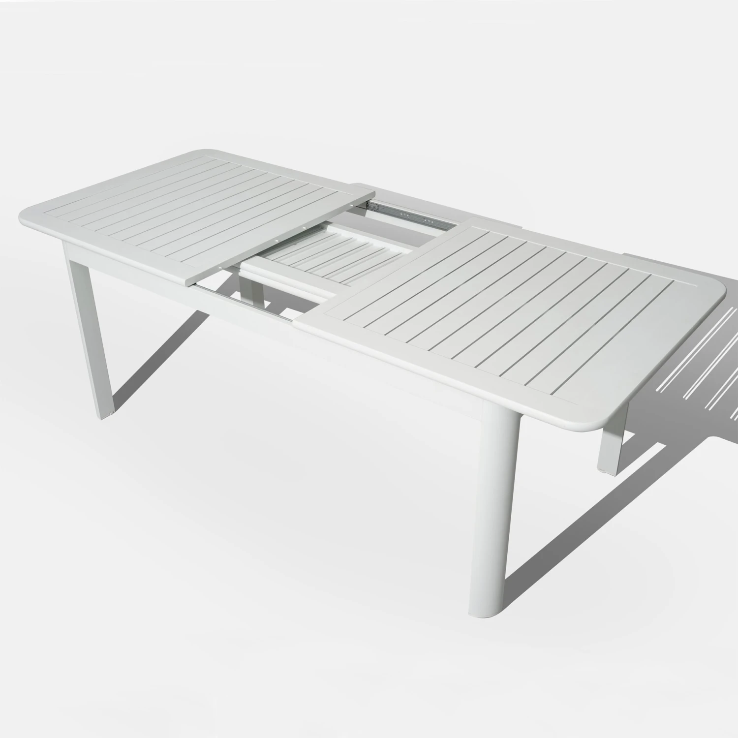 Table De Jardin Extensible 10 Places Verona (280 X 95 Cm) - Blanche 8 Table De Jardin Extensible 10 Places Verona (280 X 95 Cm) - Blanche – Image 6