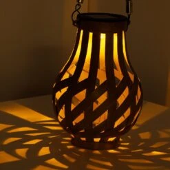 Lanterne Solaire LED Ajourée Effet Flamme - Naturel/Blanc Chaud -Default Template 7 96310 1612526121