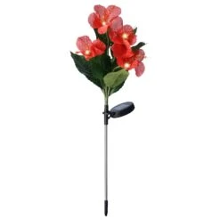 Lot De 2 Piques De Jardin Solaires LED Hibiscus - Rouge/ Blanc Chaud 6 Lot De 2 Piques De Jardin Solaires LED Hibiscus - Rouge/ Blanc Chaud -Default Template 7 96328 1612530570