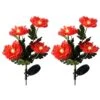 Lot De 2 Piques De Jardin Solaires LED Chrysanthème - Rouge/Blanc Chaud -Default Template 7 96331 1612796713