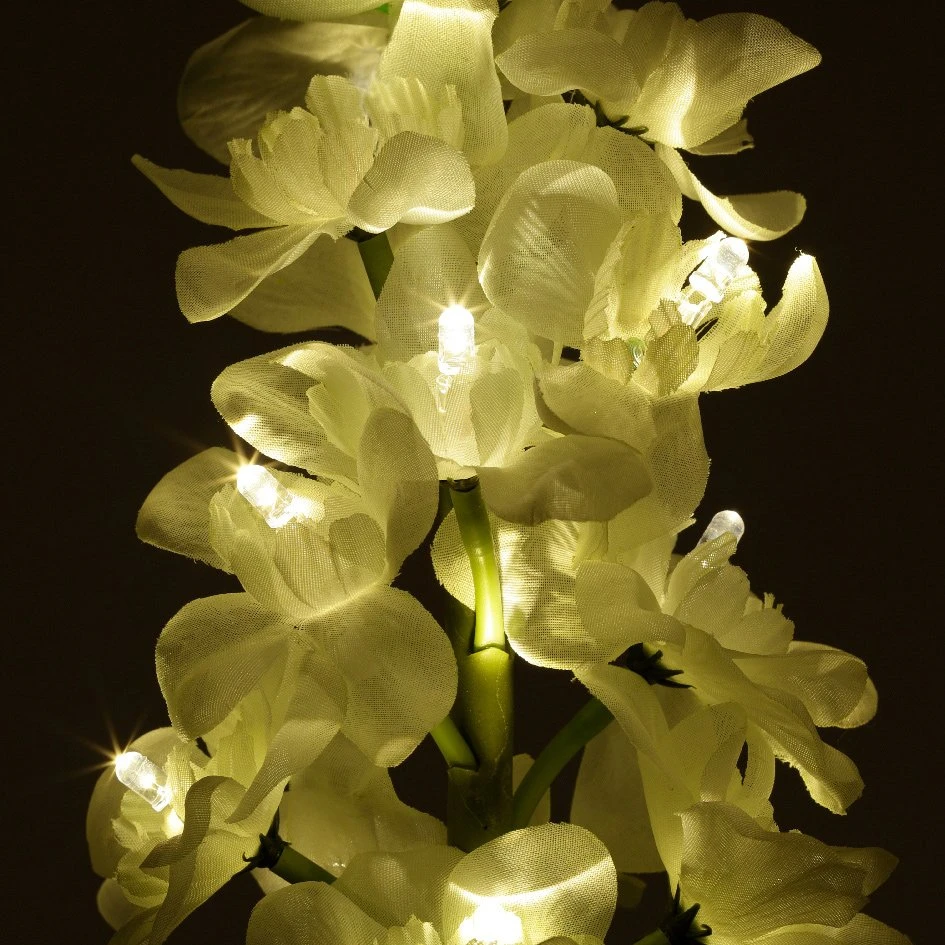 Lot De 2 Piques De Jardin Solaires LED Glaïeul - Blanc Chaud 4 Lot De 2 Piques De Jardin Solaires LED Glaïeul - Blanc Chaud – Image 2