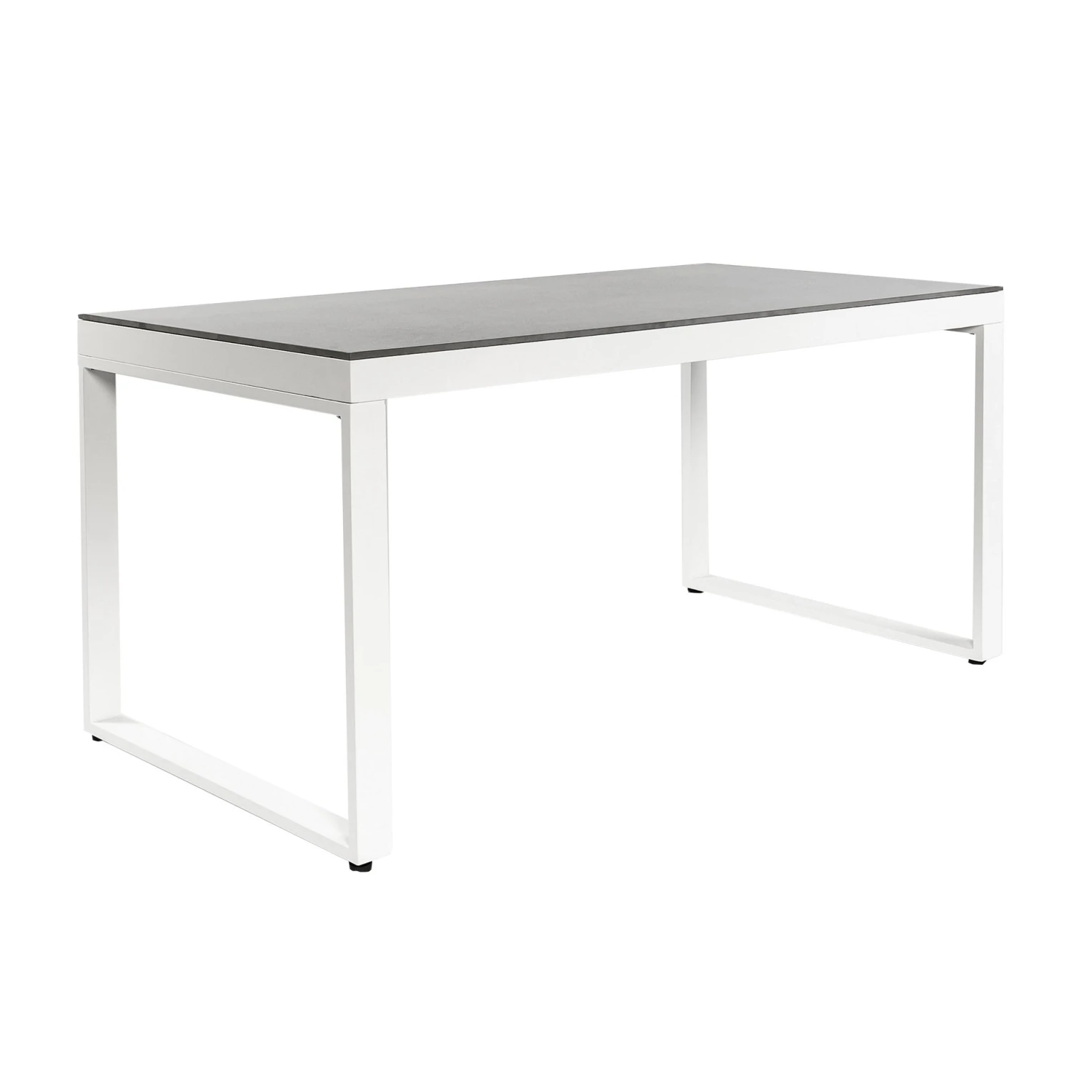 Table De Jardin 6 Places Aluminium/Céramique Kore (150 X 75 Cm) - Blanc/Gris Clair 5 Table De Jardin 6 Places Aluminium/Céramique Kore (150 X 75 Cm) - Blanc/Gris Clair – Image 3