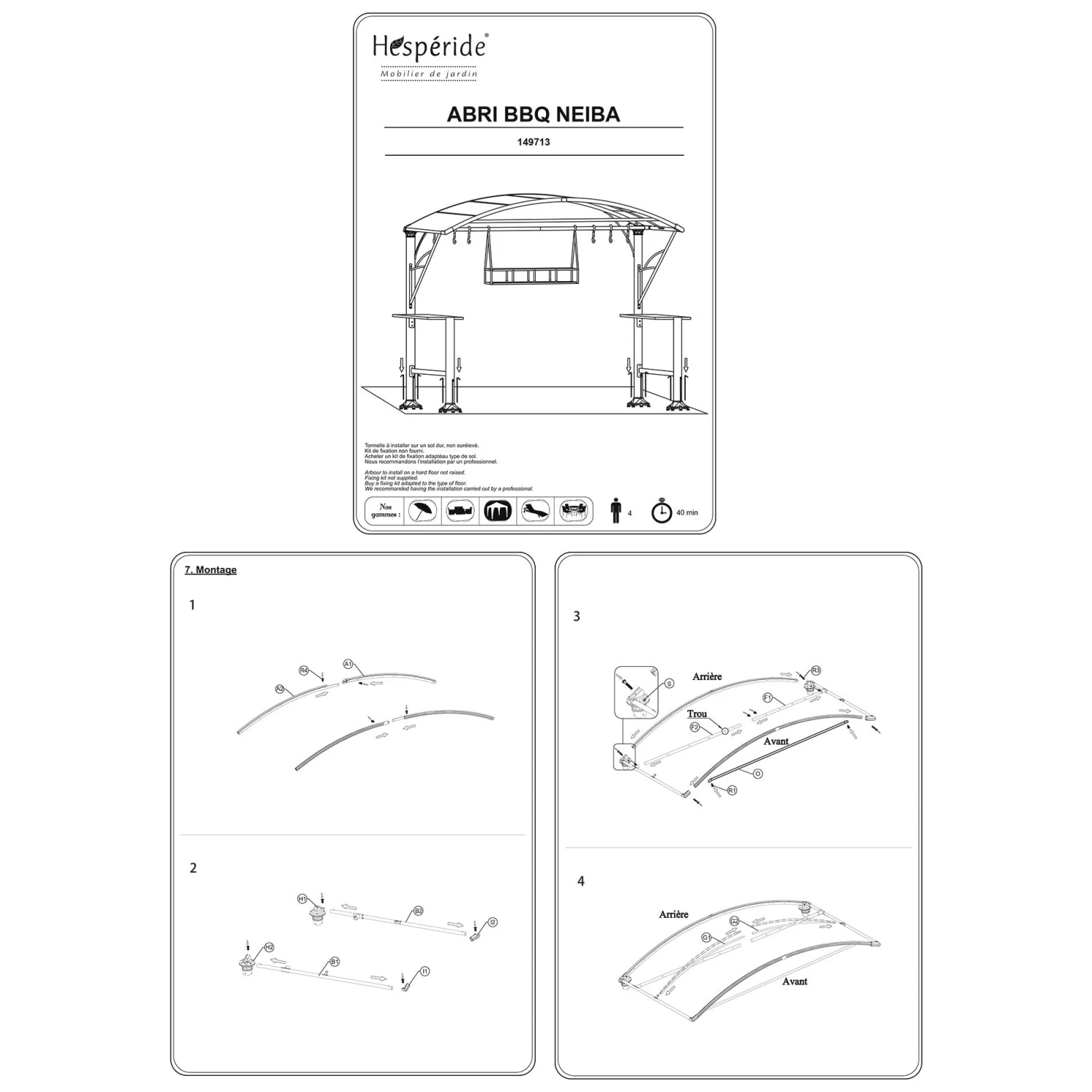 Abri-Barbecue Neiba - Gris Graphite 9 Abri-Barbecue Neiba - Gris Graphite – Image 7
