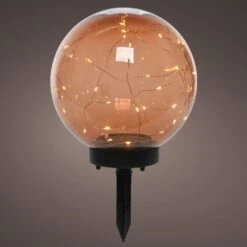 Devant -Default Template 7 borne de jardin solaire crystal 50 led orange 113147 1642668001