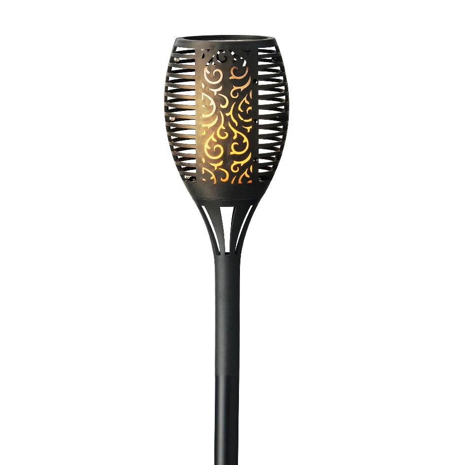 Borne De Jardin Solaire Effet Flamme Arabesque - Noire 4 Borne De Jardin Solaire Effet Flamme Arabesque - Noire – Image 2