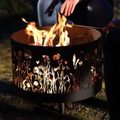 Brasero Ajouré Rond Noir