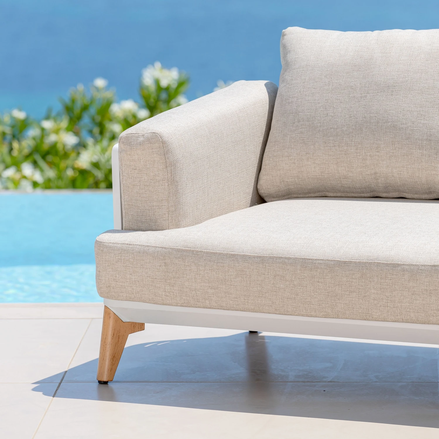 Canapé De Jardin 2 Places Monte Carlo - Blanc 4 Canapé De Jardin 2 Places Monte Carlo - Blanc – Image 3