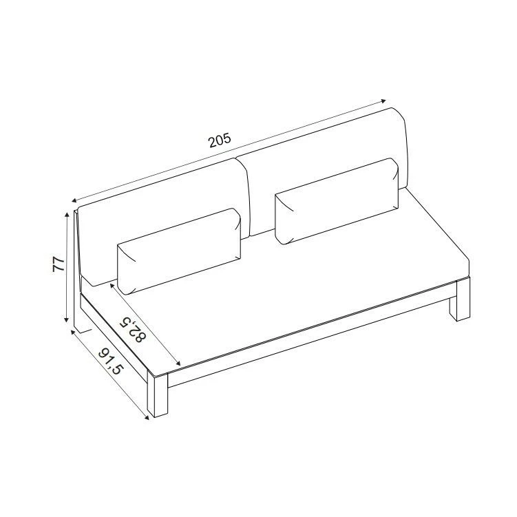 Canapé De Jardin 3 Places Borneo - Blanc 7 Canapé De Jardin 3 Places Borneo - Blanc – Image 5