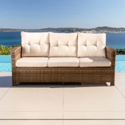 Canapé De Jardin 3 Places Tivoli - Naturel