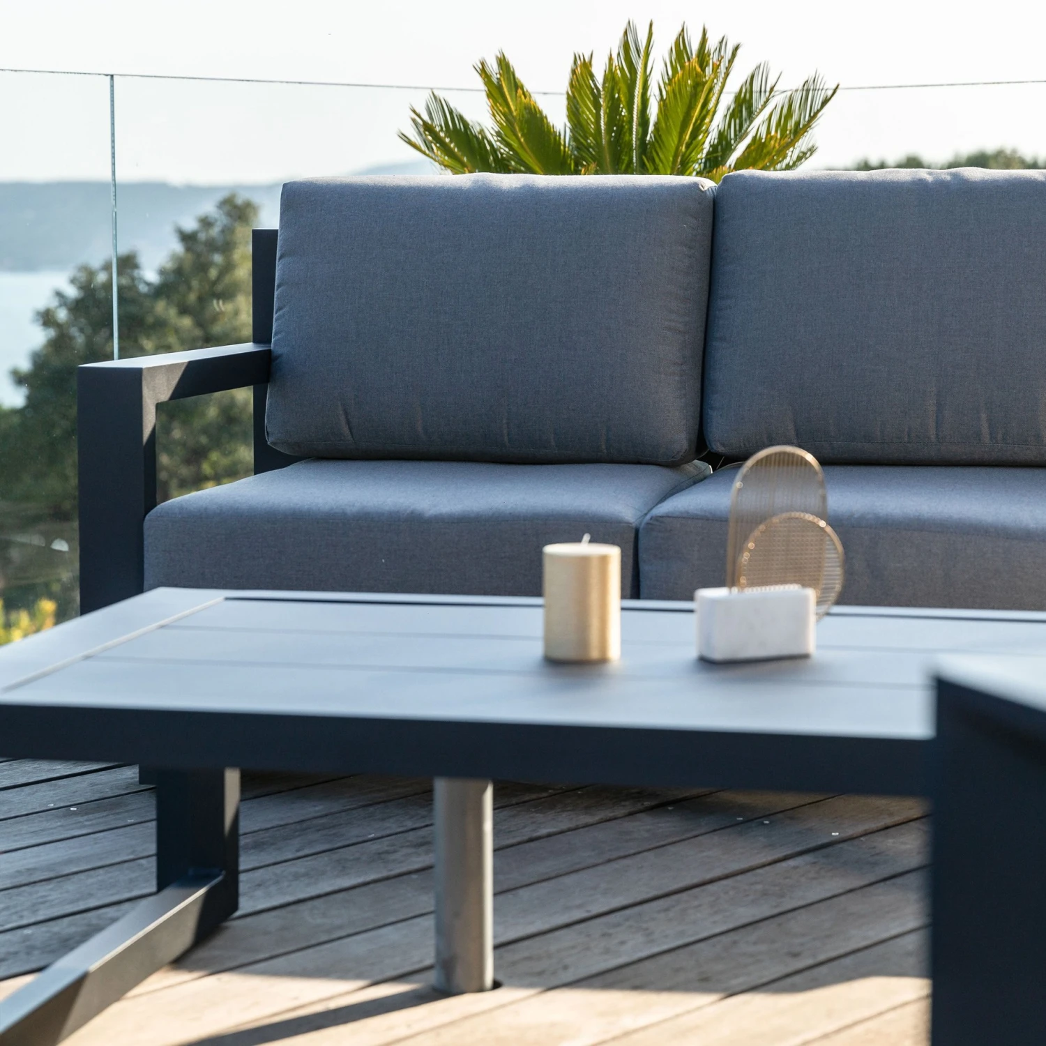 Canapé De Jardin 3 Places Elba - Anthracite 5 Canapé De Jardin 3 Places Elba - Anthracite – Image 3