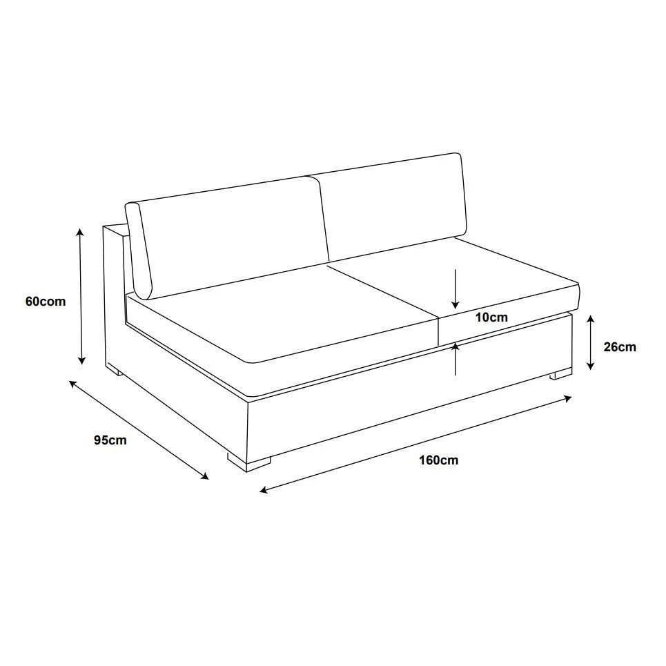 Chauffeuse De Jardin 2 Places Palma - Grise 9 Chauffeuse De Jardin 2 Places Palma - Grise – Image 7