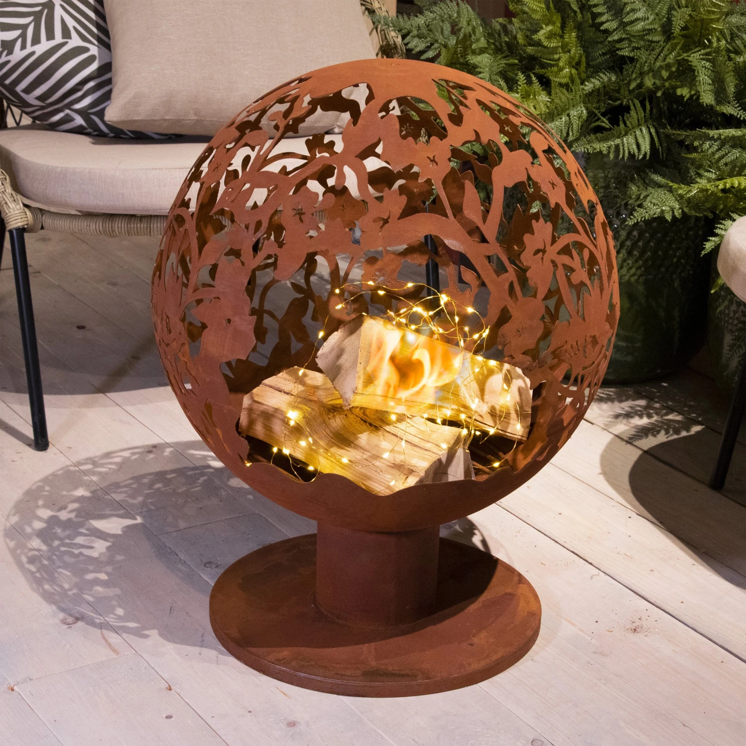 Cheminée Brasero Ajourée Rouille 3 Cheminée Brasero Ajourée Rouille