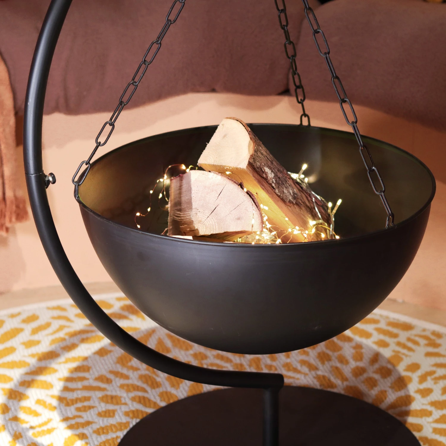 Cheminée Brasero Boule Noir 4 Cheminée Brasero Boule Noir – Image 2