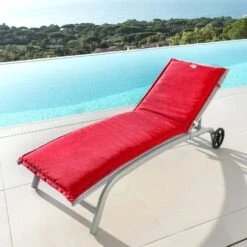 Coussin De Transat Déhoussable (L190 Cm) Korai Rouge Grenade