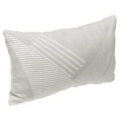 Coussin Rectangulaire (50 Cm) Jacquard Gris Clair