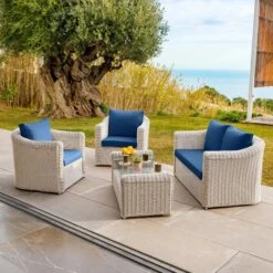 Coussins De Remplacement Pour Salon De Jardin Calvi 4 Places - Bleu -Default Template 7 coussins de remplacement pour salon de jardin 4 places calvi bleu 127835 1682325329