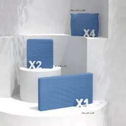 Coussins De Remplacement Pour Salon De Jardin Calvi 4 Places - Bleu