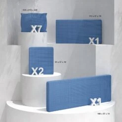 Coussins De Remplacement Pour Salon De Jardin Calvi 7 Places - Bleu