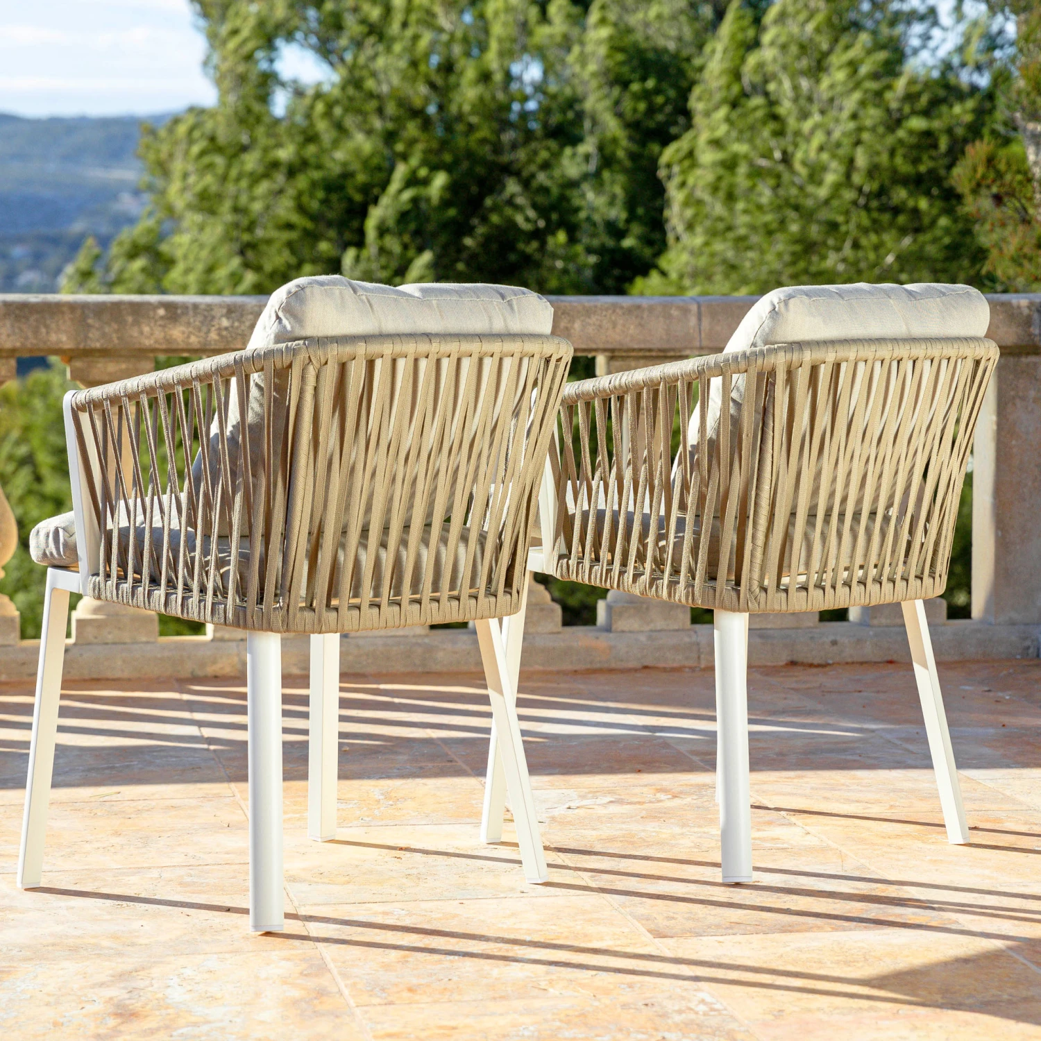 Lot De 2 Fauteuils De Jardin Amalfi - Blanc 4 Lot De 2 Fauteuils De Jardin Amalfi - Blanc – Image 2