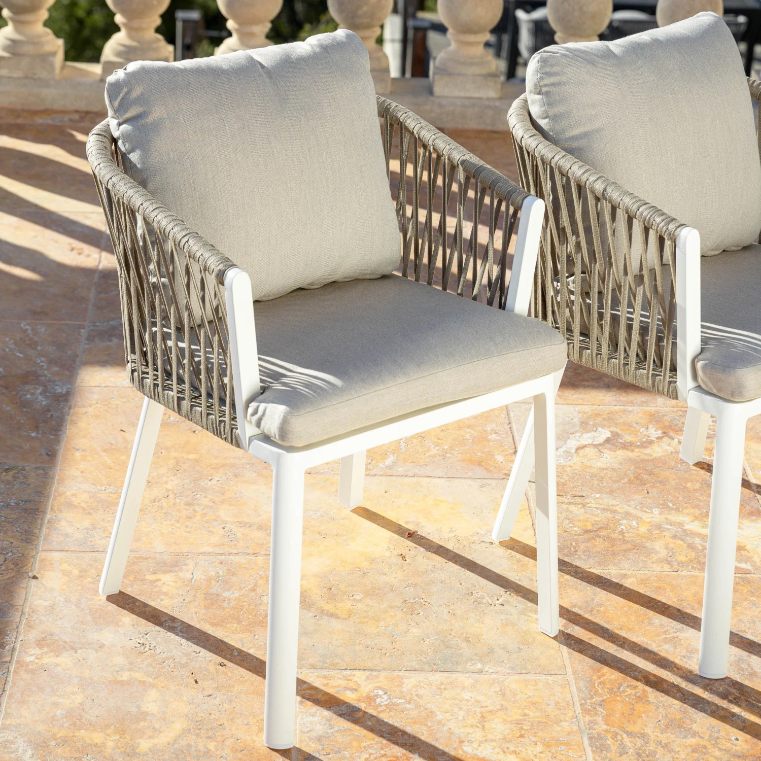 Lot De 2 Fauteuils De Jardin Amalfi - Blanc 3 Lot De 2 Fauteuils De Jardin Amalfi - Blanc
