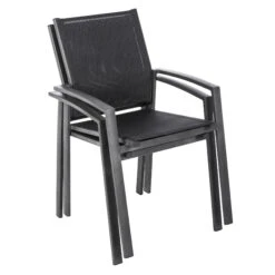 Fauteuil De Jardin Alu Empilable Axiome - Gris Poivre Et Graphite -Default Template 7 fauteuil axiome poivre graphit 68335 2