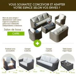 Fauteuil De Jardin Calvi - Sepia/Ecru -Default Template 7 fauteuil capri taupe 37570 6