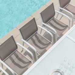 Fauteuil De Jardin Alu Empilable Murano - Blanc / Taupe -Default Template 7 fauteuil de jardin alu empilable murano blanc taupe 76469 1648562281