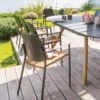 Fauteuil De Jardin Alu Empilable Rubby - Gris Graphite
