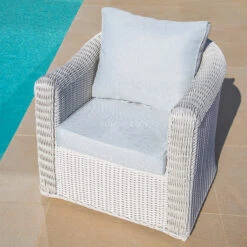 Fauteuil De Jardin Calvi - Blanc/Gris Clair