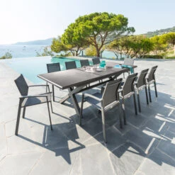 Fauteuil De Jardin Alu Empilable Axiome - Gris Poivre Et Graphite -Default Template 7 fauteuil de jardin empilable axiome gris poivre et graphite 68335