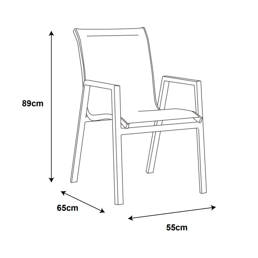 Fauteuil De Jardin Empilable Corfu - Blanc 6 Fauteuil De Jardin Empilable Corfu - Blanc – Image 4