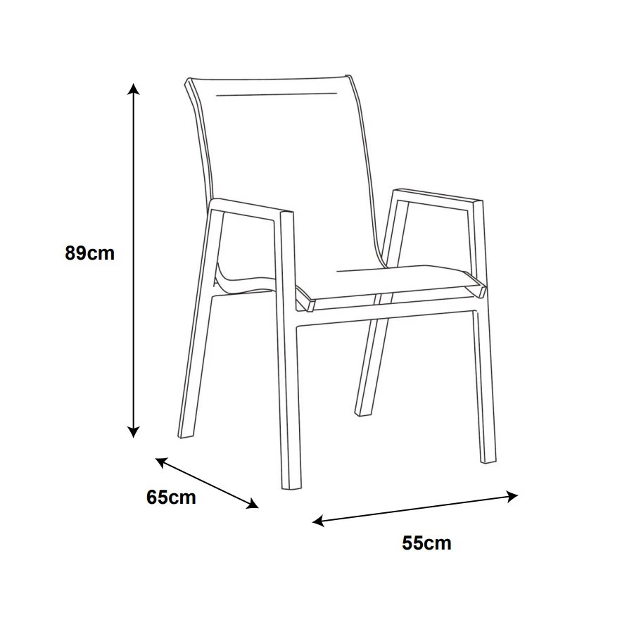 Fauteuil De Jardin Empilable Corfu - Gris Anthracite 5 Fauteuil De Jardin Empilable Corfu - Gris Anthracite – Image 3
