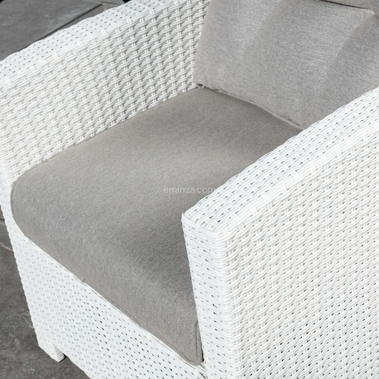 Fauteuil De Jardin Tivoli - Blanc/Taupe 4 Fauteuil De Jardin Tivoli - Blanc/Taupe – Image 2