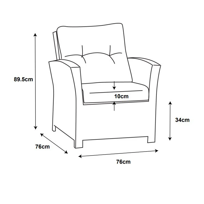 Fauteuil De Jardin Tivoli - Blanc/Taupe 7 Fauteuil De Jardin Tivoli - Blanc/Taupe – Image 5