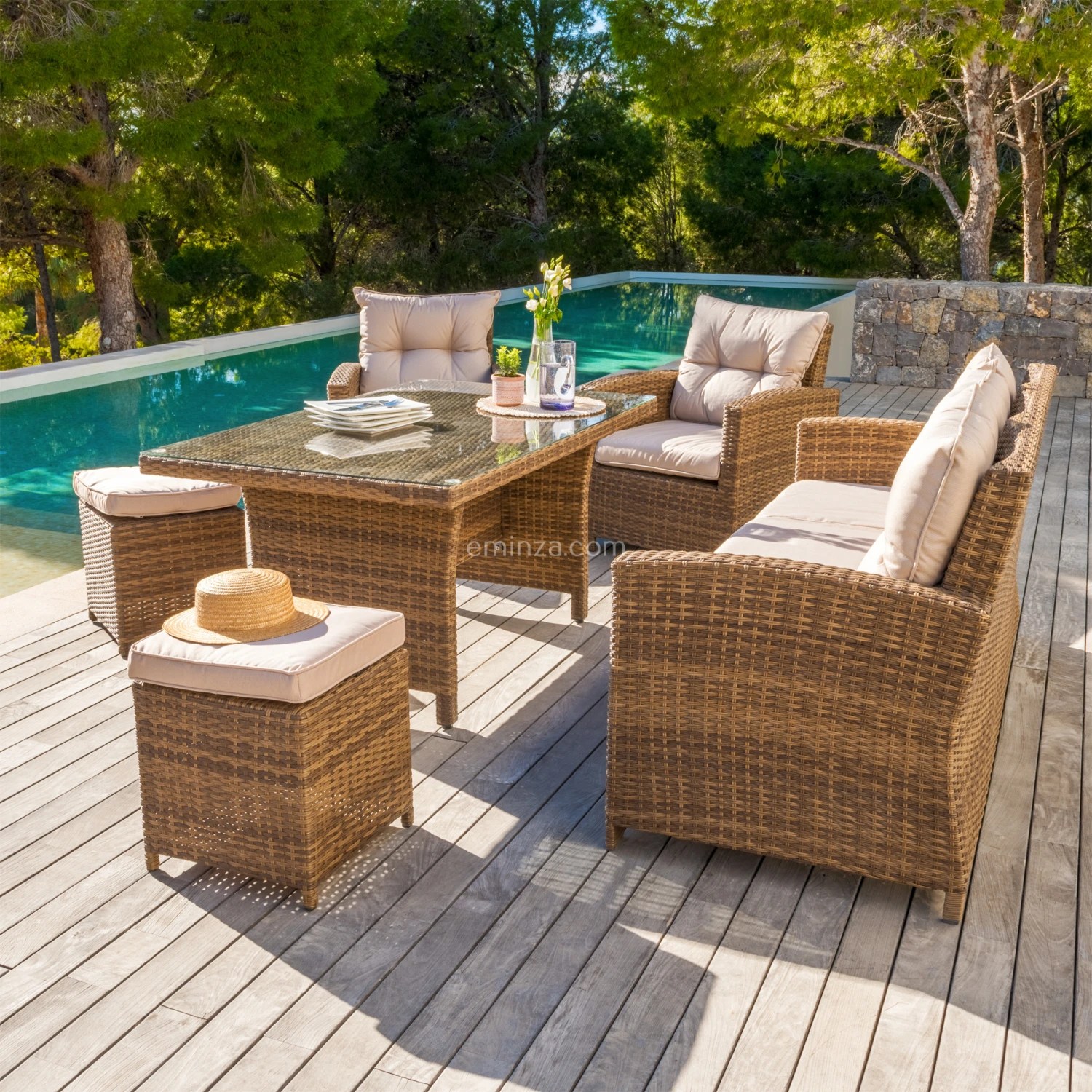 Fauteuil De Jardin Tivoli - Naturel/Beige 5 Fauteuil De Jardin Tivoli - Naturel/Beige – Image 3