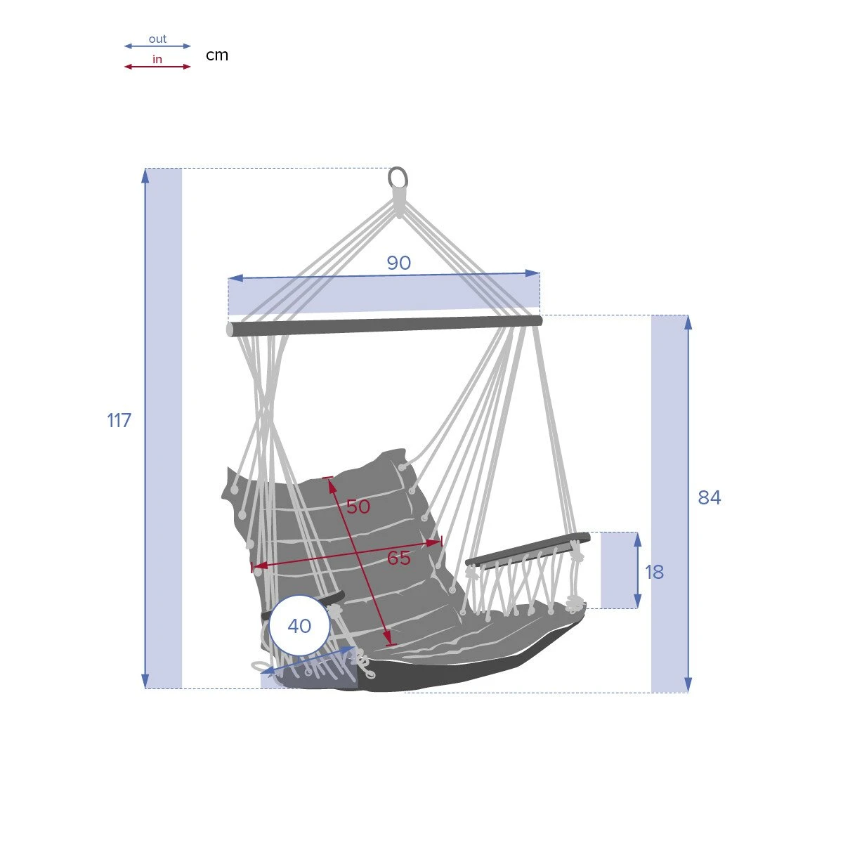 Fauteuil Suspendu Jinja - Noir 8 Fauteuil Suspendu Jinja - Noir – Image 6