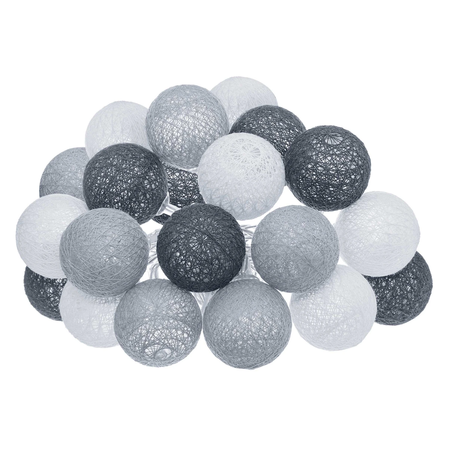 Guirlande Solaire à LED Boule Soft Gris/Blanc Chaud 3 Guirlande Solaire à LED Boule Soft Gris/Blanc Chaud