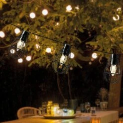 Guirlande Lumineuse Solaire Cage 3,5 M - Blanc Chaud 8 LED