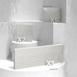 Housses De Coussin De Remplacement Pour Salon De Jardin Calvi 5 Places - Beige