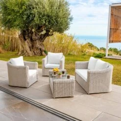 Devant -Default Template 7 housses de coussin pour salon de jardin 4 places calvi blanc 127841 1682324778