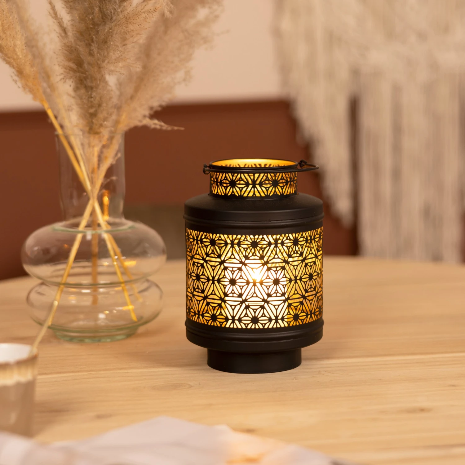 Devant -Default Template 7 lanterne fer avec poign e oui forme round int rieur ext rieur int rieur dia16 00 h22 00cm noir clair 124551 1671180119