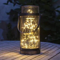 Lanterne Solaire 30 LED Tube - Ambre