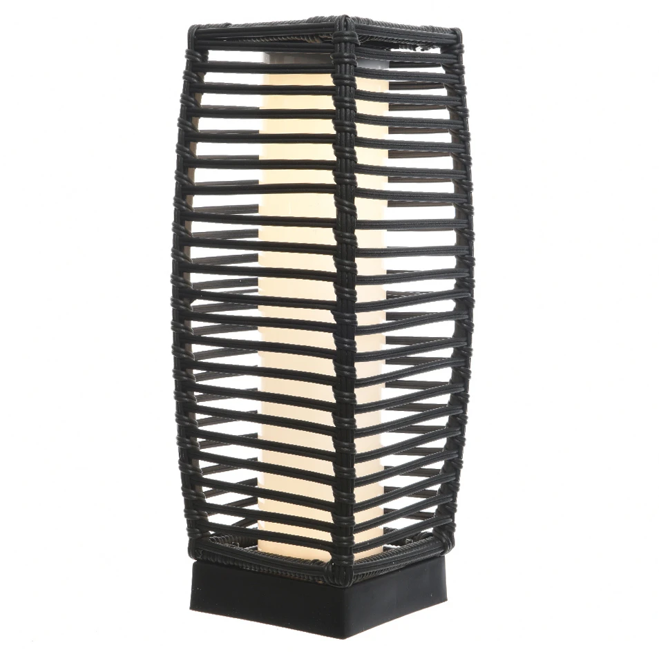 Lanterne Solaire LED Résine Tressée Grand Modèle - Blanc Chaud 3 Lanterne Solaire LED Résine Tressée Grand Modèle - Blanc Chaud