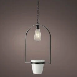 Cache-pot à LED Melya Blanc